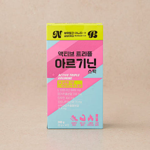 [NEW] No Brand 노브랜드 엑티브 트리플 아르기닌 스틱 20g*14포