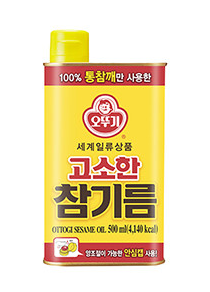 [Sale] 오뚜기 참기름 100% 통 참깨만 사용한 고소한 참기름 1000ml , 500ml , 320ml , 160ml