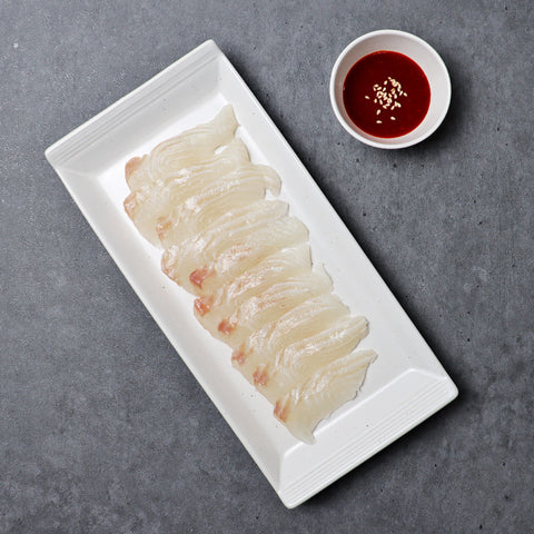 Korean Frozen Flounder Sashimi 200g, Perfectly Aged for Extra Tendernes