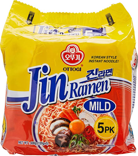 [New] Ottogi Jin Ramen Mild Flavor 5 Packets 