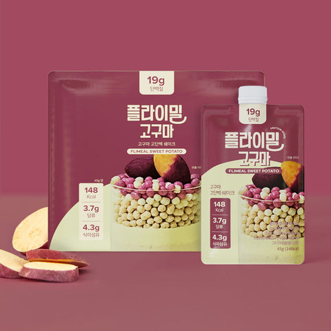 [New] 하나로 채우는 단백질 플라이밀 쉐이크 파우치 고구마 (45g × 7ea)