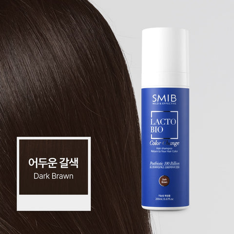 [Pre-Order] 3일안에 해결되는 새치염색! 스미브 락토바이오 염색 샴푸 어두운 갈색(픽업10월 15일~)